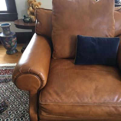 Ralph Lauren Leather Armchair and Sofa Set