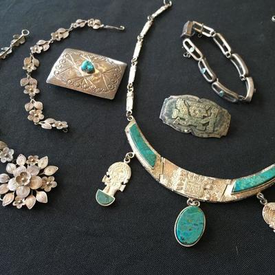 Spun Silver, Native American Sterling, Mexican Sterling 