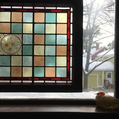 Stained Glass Window, Iittala by Toikka Glass Bird 