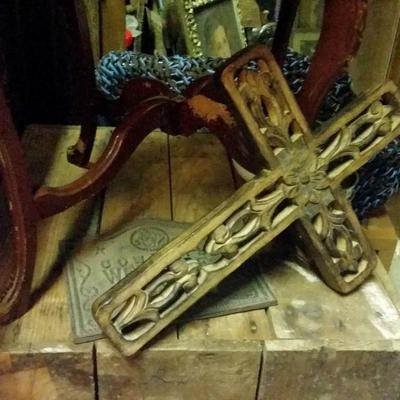 large carved wooden decor