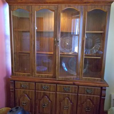 Lighted china cabinet $325