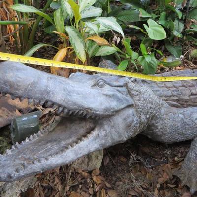 This is surely a rare item for your garden. Pre-sale available. This 9 foot plus metal alligator is custom made per order and weighs in...