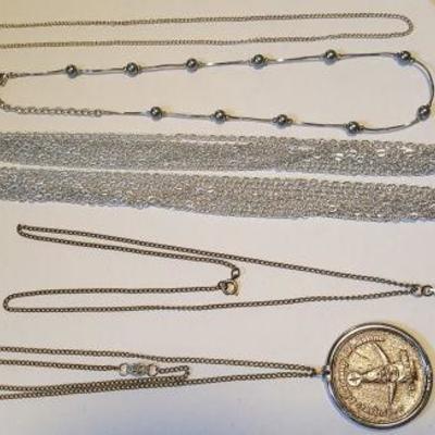 NPT094 Silver Tone Chains, Expo '70 Osaka Medallion & More
