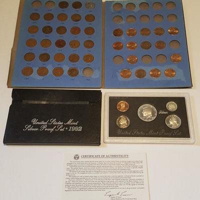 NPT103 United States Mint Silver Proof Set 1992 & Lincoln Cent Collection
