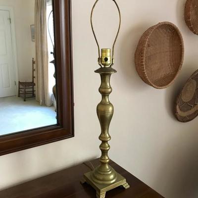 Solid Brass Lamps (18â€h - base) $90 (pair)