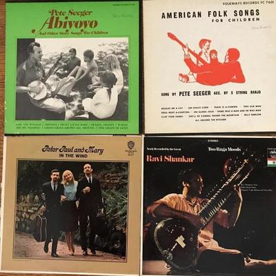Pete Seeger $6 ea
Peter Paul & Mary $4
Ravi Shankar $8