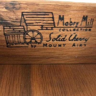 Solid Cherry Chest (makerâ€™s mark detail)