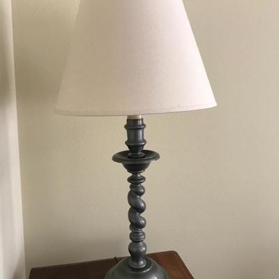 Pewter â€˜Barley Twistâ€™ Table Lamp (33â€h overall)
$110
