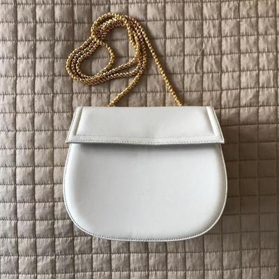 Frenchy of California White Leather Evening Bag  $28