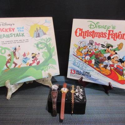 Disney vintage records and Disney watches and bracelet