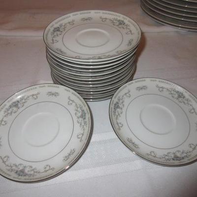 Vintage beautiful china service set for a large group.