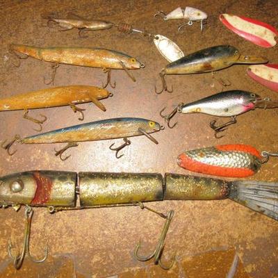 few old fishing lures 