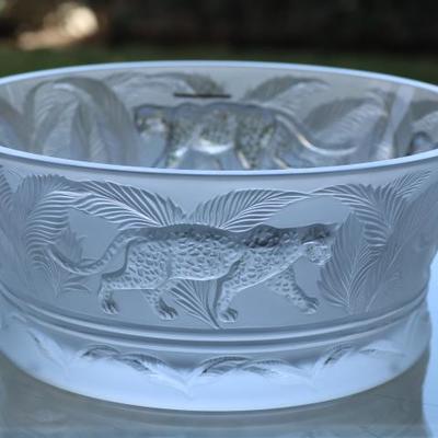 2) Lalique frosted crystal 