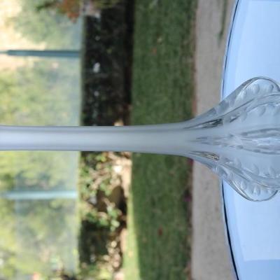 4) LALIQUE CLAUDE TALL VASE 
Size: 14 inches high x 5 Inches Wide.
Asking Price:  $350