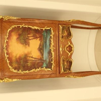 31) Antique Hand Painted and Gilded French Cabinet – 
Size: 25.25 Inches High x 10.5 Inches Wide x 15 Inches Deep
Asking Price: $1,950