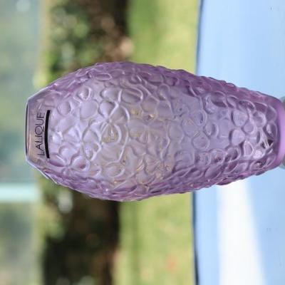 6) Lalique Purple Vase 
Size: 5.5 Inches High x 2 7/8 Inches Wide
Asking Price: $700
