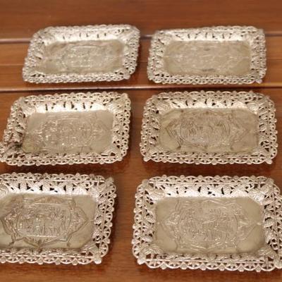 52) 6 Silver Trays
Size: 6.25 Inches Long x 4.75 Inches Wide x .25 Inches High
Asking Price: $650 for set
