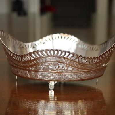47) Larger Silver Bowl – 
Size: 8 Inches Long x 5.5 Inches Wide x 3.25 Inches High
Asking Price: $350