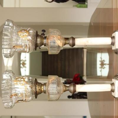 35) Pair of Antique Persian Table Oil Lamps
Size:  25.25 Inches High x 8 Inches Wide
Asking Price: $550