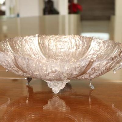 61) Silver Bowl
Size: 14 Inches Long x 8.5 Inches Wide x 3.5 Inches High
Asking Price: $1,000