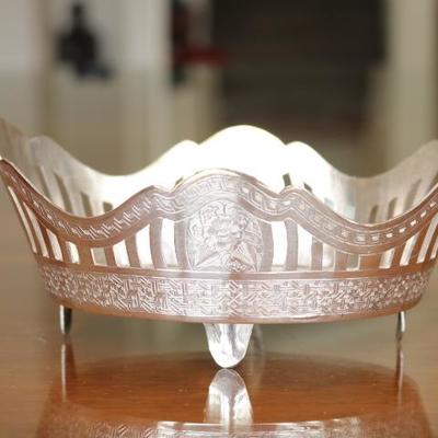 48) Smaller Silver Bowl – 
Size: 6.5 Inches Long x 4.25 Inches Wide x 3 Inches High
Asking Price: $258