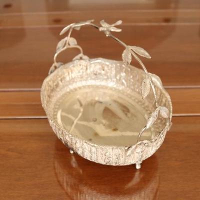 59) Silver Basket
Size:  12 Inches High x 11 Inches Long x 9.5 Inches Wide
Asking Price:  $1,650