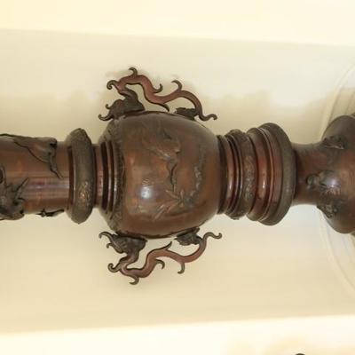 16) Antique 3 Pcs Brass Urn 
Size: 5 Ft High x 28 Inches Wide x 20 Inches Deep
Asking Price: $4,500