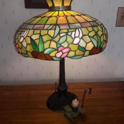 Miller Co. stained glass lamp