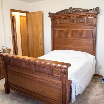 19th Century hand carved Bed