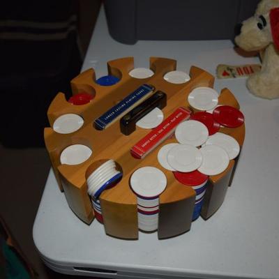 Poker set with chips