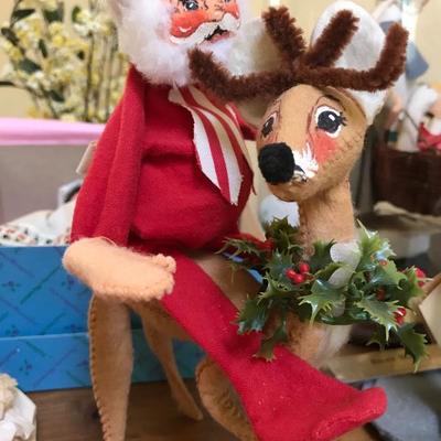 AnnaLee Doll Santa and Reindeer