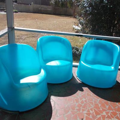 3 Molded chairs $18 each