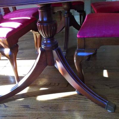 Federalist style mahogany dining table $350
66 X 42