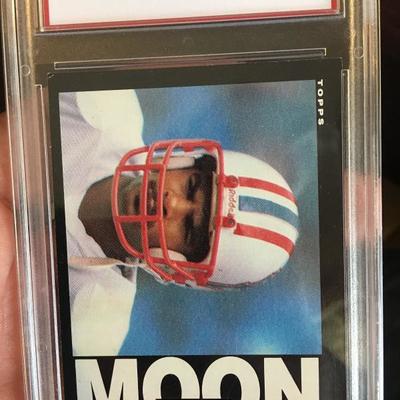 1985 Warren Moon graded # 9 football card