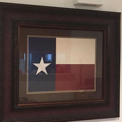 framed texas flag