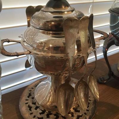 silver coffee warmer 