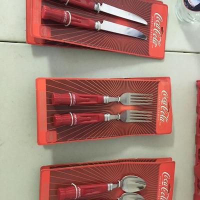 coca cola spoons, forks, and knives 