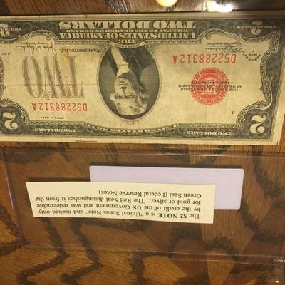 red seal 2 dollar bill 