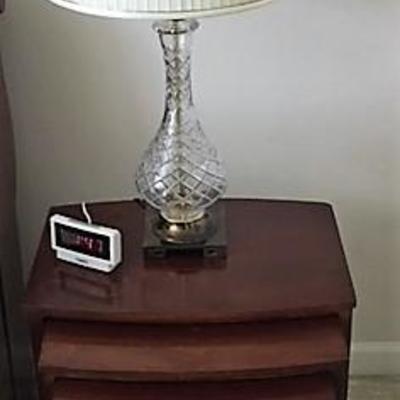 Nesting tables & crystal lamp