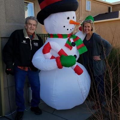 Giant Electric Blow Up Snowman 