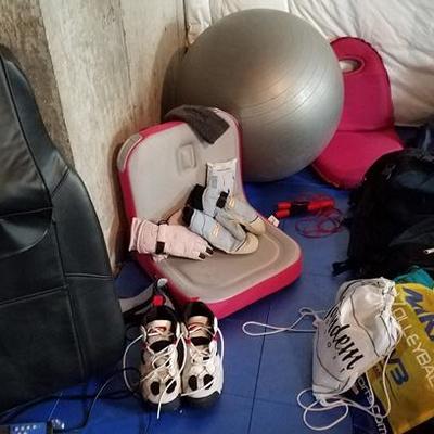 Portable Stadium Seats, Massage Chair and Exercise Balls