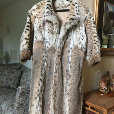 beautiful lynx fur coat, size small