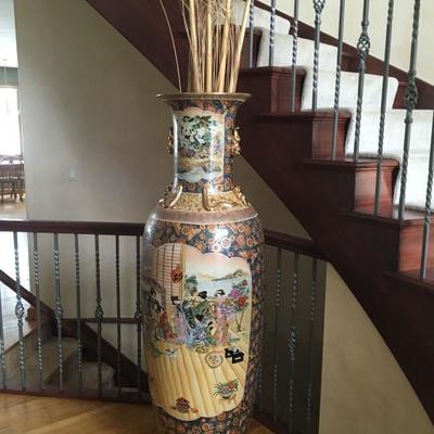 very large Asian vase