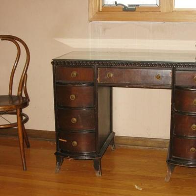 old mahogany desk