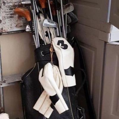 set of golf clubs