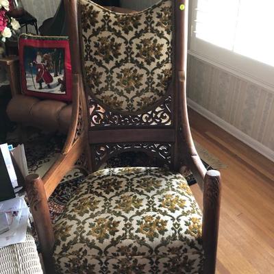 Vintage chair that has been in the family for generations 