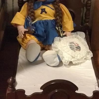 Doll bed - super old and rare to find in this condition 