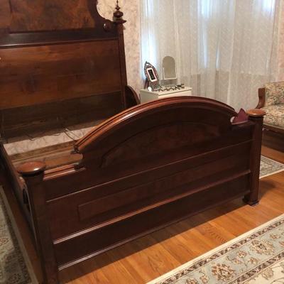 Bed over 109 years old includes two matching pieces RARE TO FIND A COMPLETE SET 