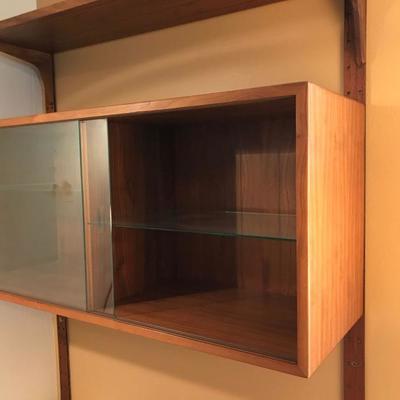 Mid Century Scandinavian Modern Modular Teak Wall Unit System Is Completely Modular, With Boxes And Shelves Able To Mount In Any Position...