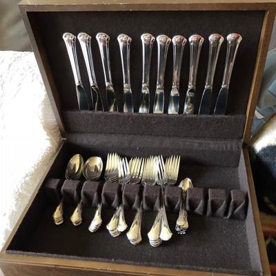 Towle Sterling Silver Chippendale Service for 10 and Case